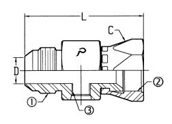GP-6504-06-06-4 - JIC x F.JIC x ORB Port - GagePort - Steel